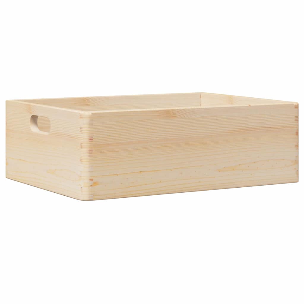 VidaXL boîte en bois avec poignées 40x30x13 cm bois de pin massif
