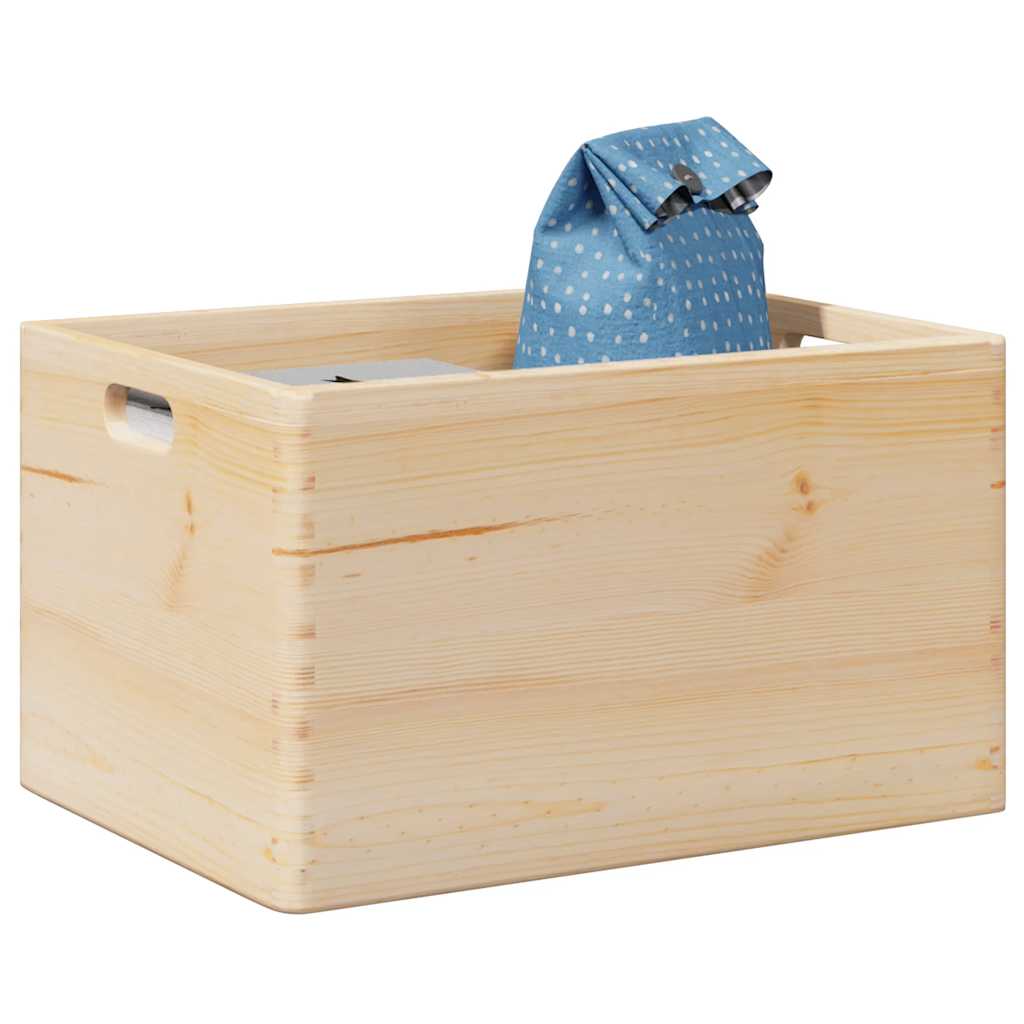 Vidaxx boîte en bois avec poignées 40x30x23 cm bois de pin massif