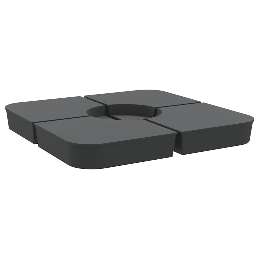 VidaXL jeu de 4 pieds de parasol pour parasol à base croisée 100 kg pp