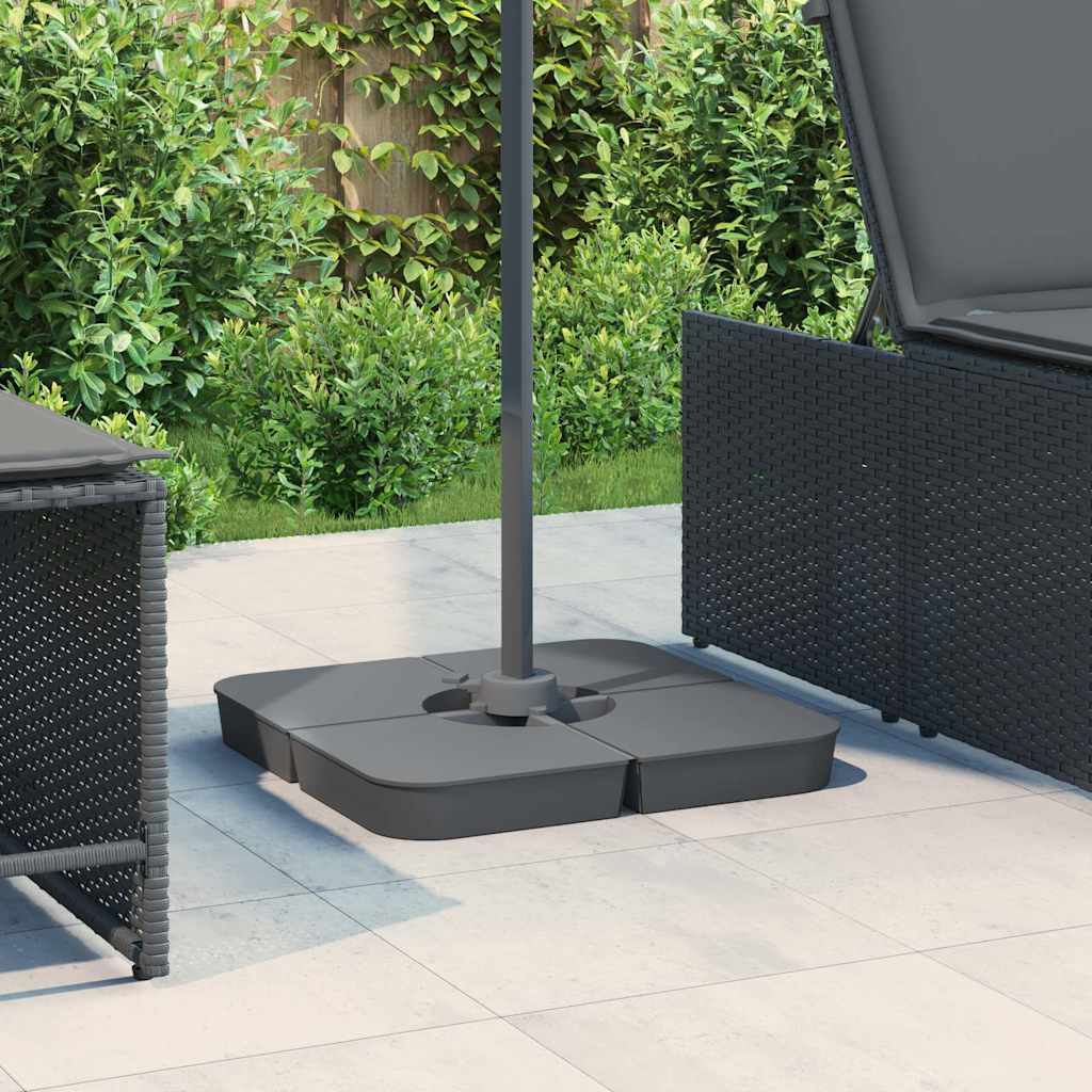 VidaXL jeu de 4 pieds de parasol pour parasol à base croisée 100 kg pp
