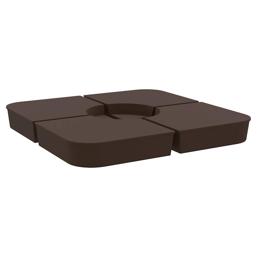 VidaXL jeu de 4 pieds de parasol pour parasol à base croisée 100 kg pp