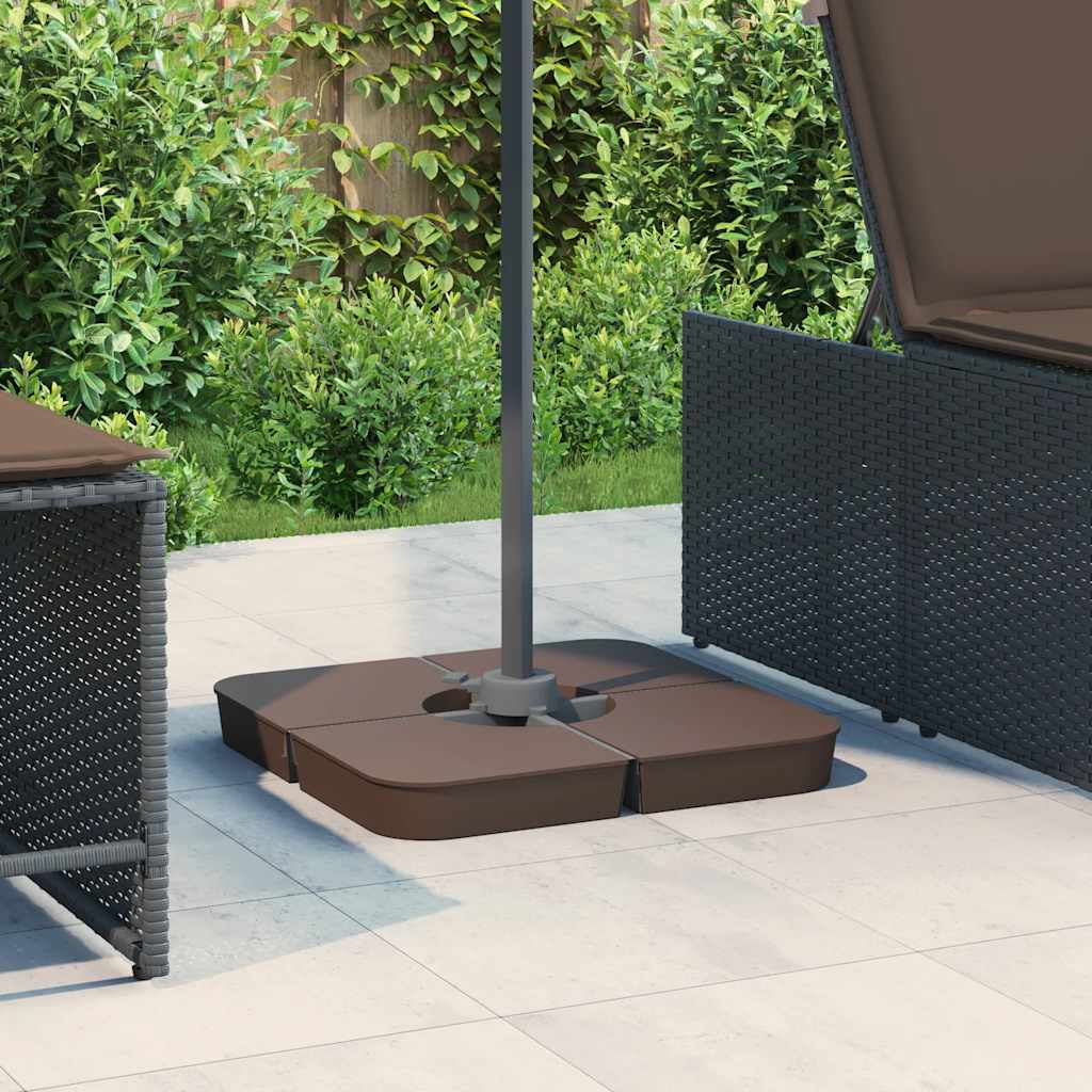 VidaXL jeu de 4 pieds de parasol pour parasol à base croisée 100 kg pp