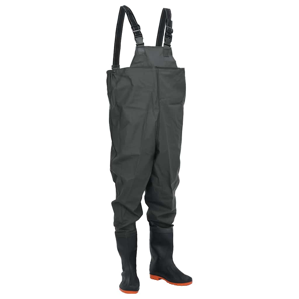 Vidaxl wading avec bottes taille 40 vert foncé