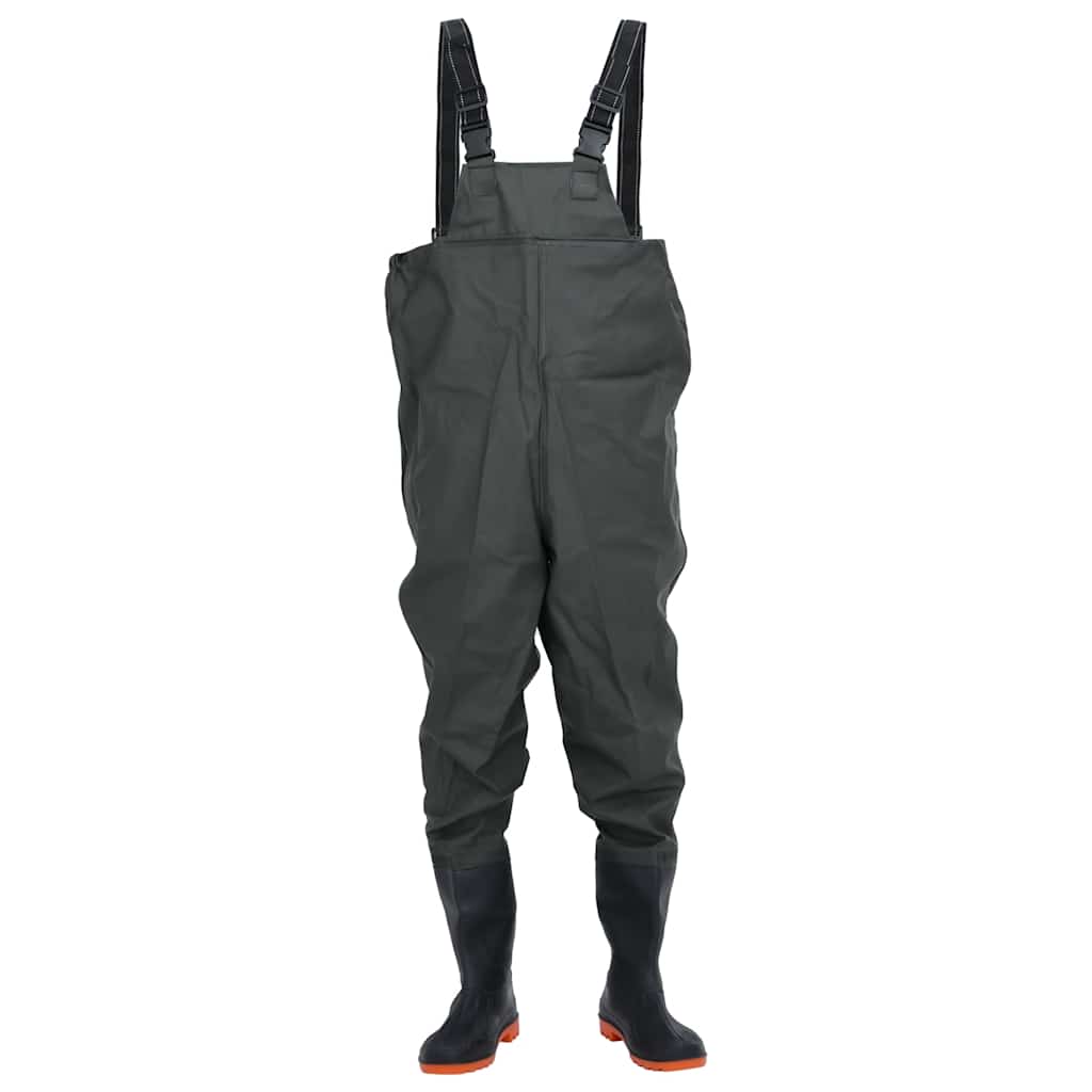 Vidaxl wading avec bottes taille 41 vert foncé