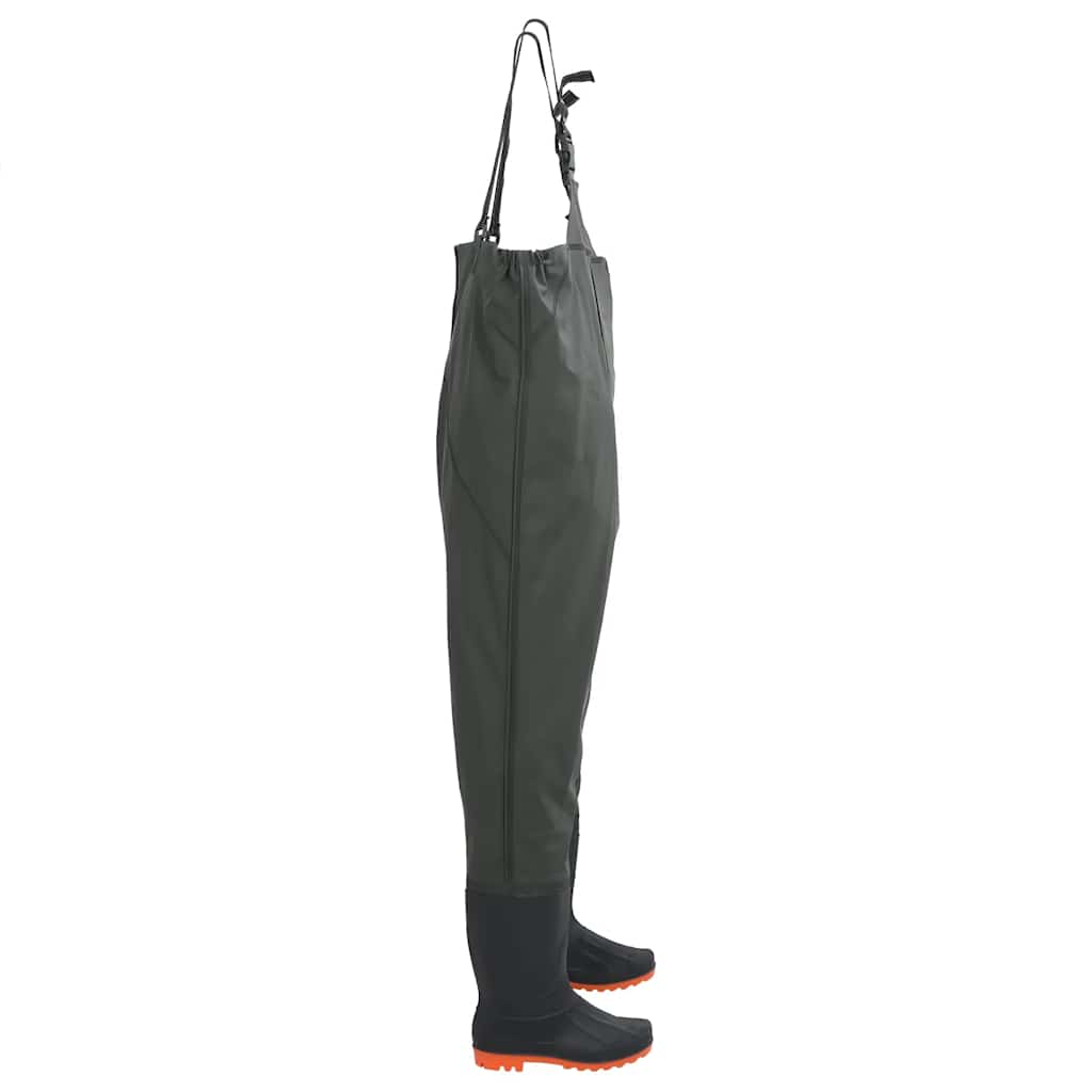 Vidaxl wading avec bottes taille 41 vert foncé