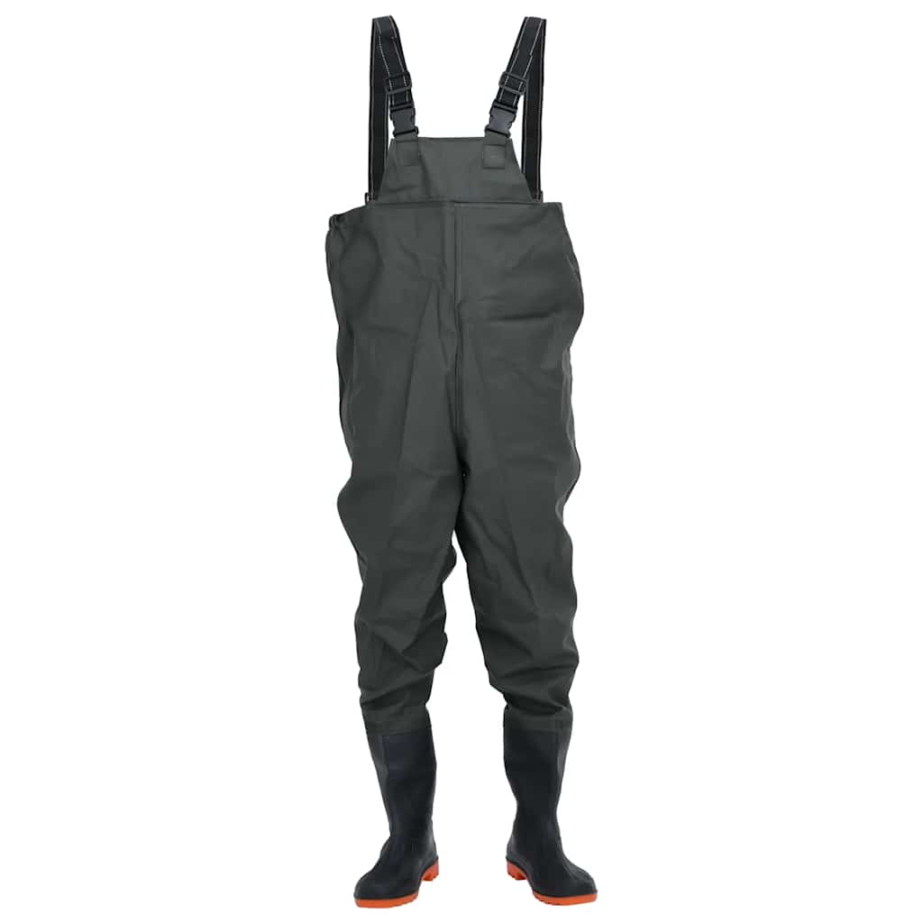 Vidaxl wading avec bottes taille 43 vert foncé