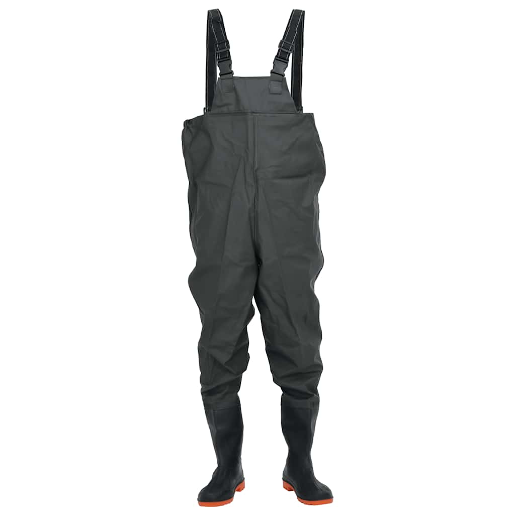 Vidaxl wader avec bottes taille 44 vert foncé