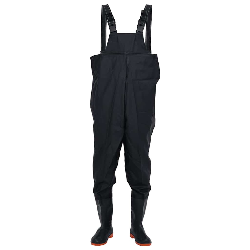 Vidaxl wading avec bottes taille 41 noir