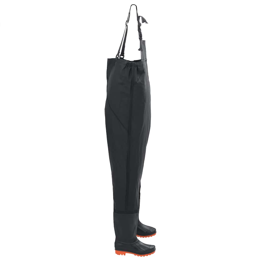 Vidaxl wading avec bottes taille 43 noir