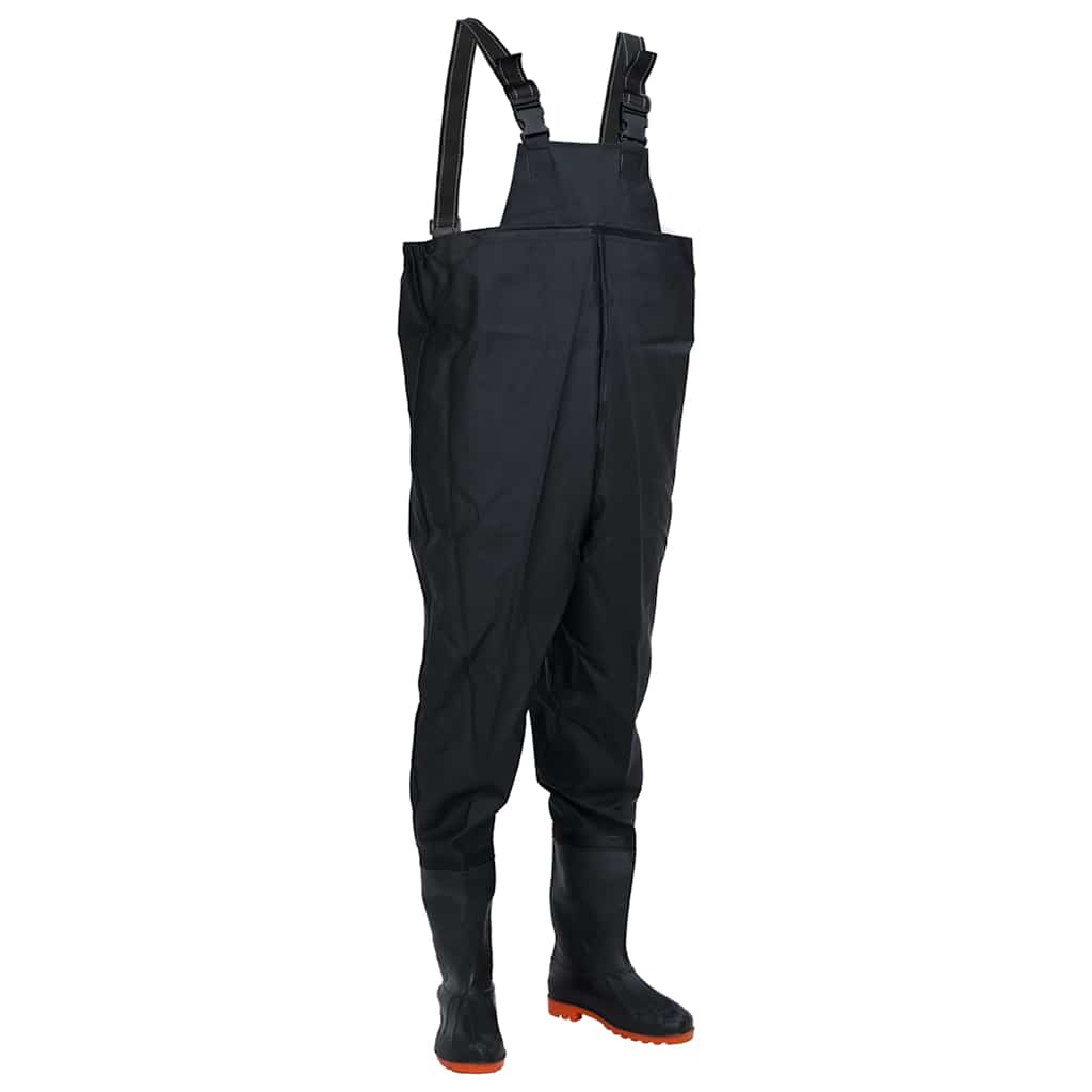 Vidaxl wading avec bottes taille 45 noir