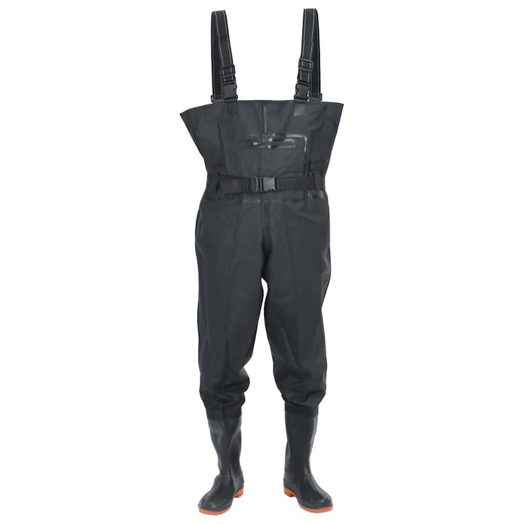 Vidaxl wading suit avec bottes et ceinture taille 41 noir