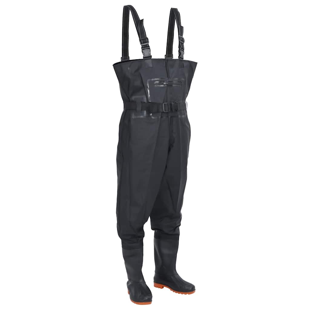 Vidaxl wading avec bottes et ceinture taille 42 noir