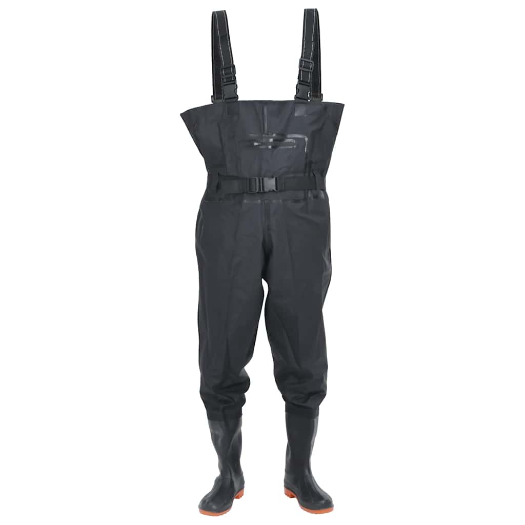 Vidaxl wading suit avec bottes et ceinture taille 43 noir
