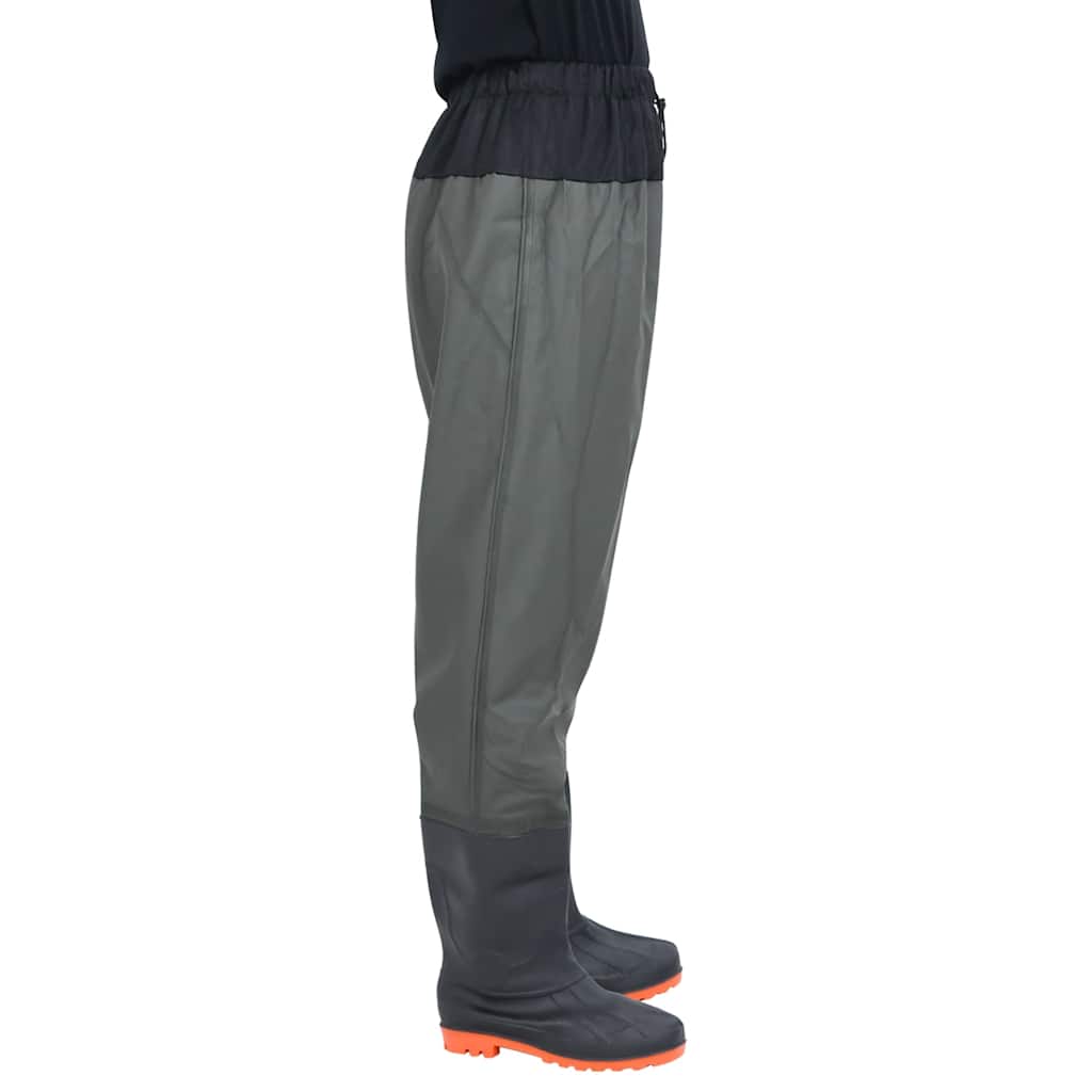 Vidaxl wading avec bottes taille 39 vert foncé