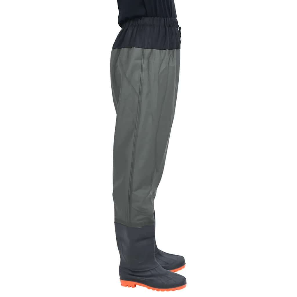 Vidaxl wader avec bottes taille 44 vert foncé