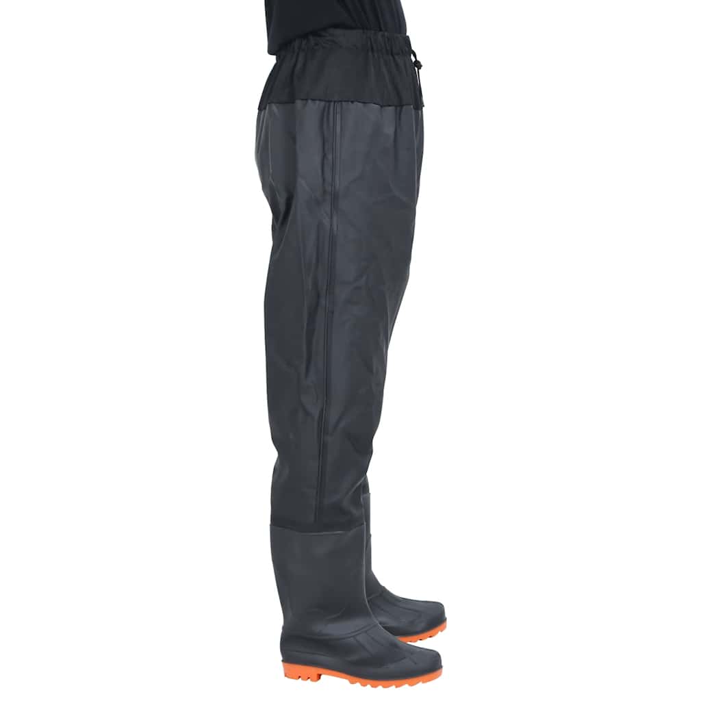 Vidaxl wading avec bottes taille 46 noir