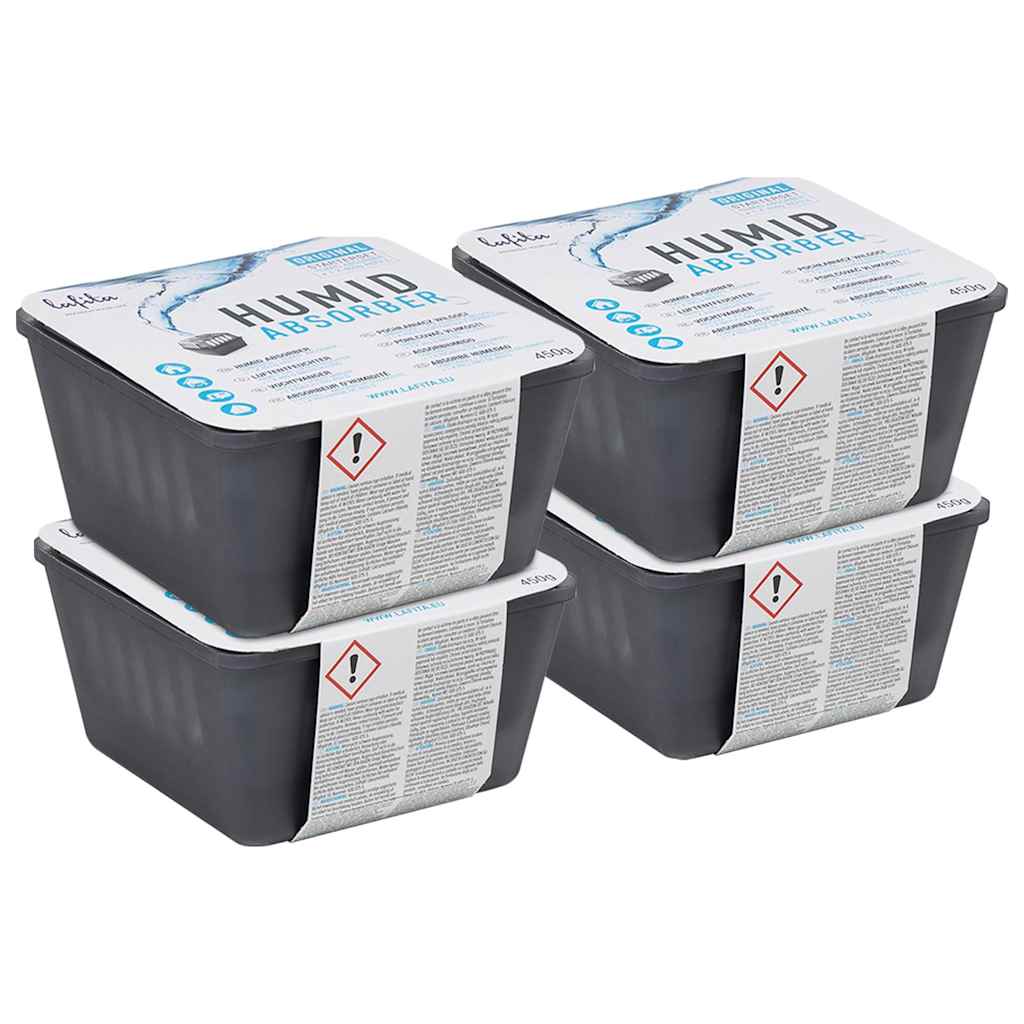 Déshumidificateurs Vidaxl avec sachets de recharge 4 pcs 450 g
