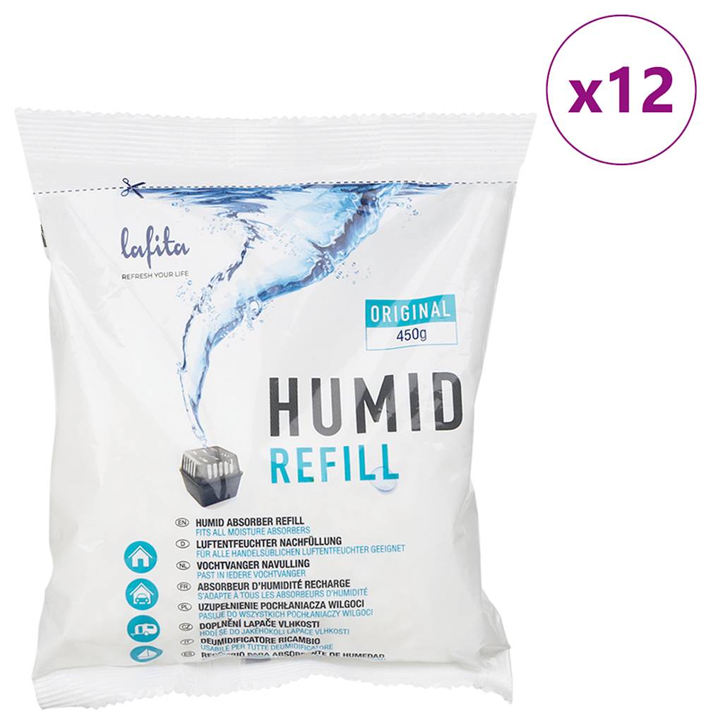Recharges Vidaxx pour déshumidificateur 12 pcs 450 g
