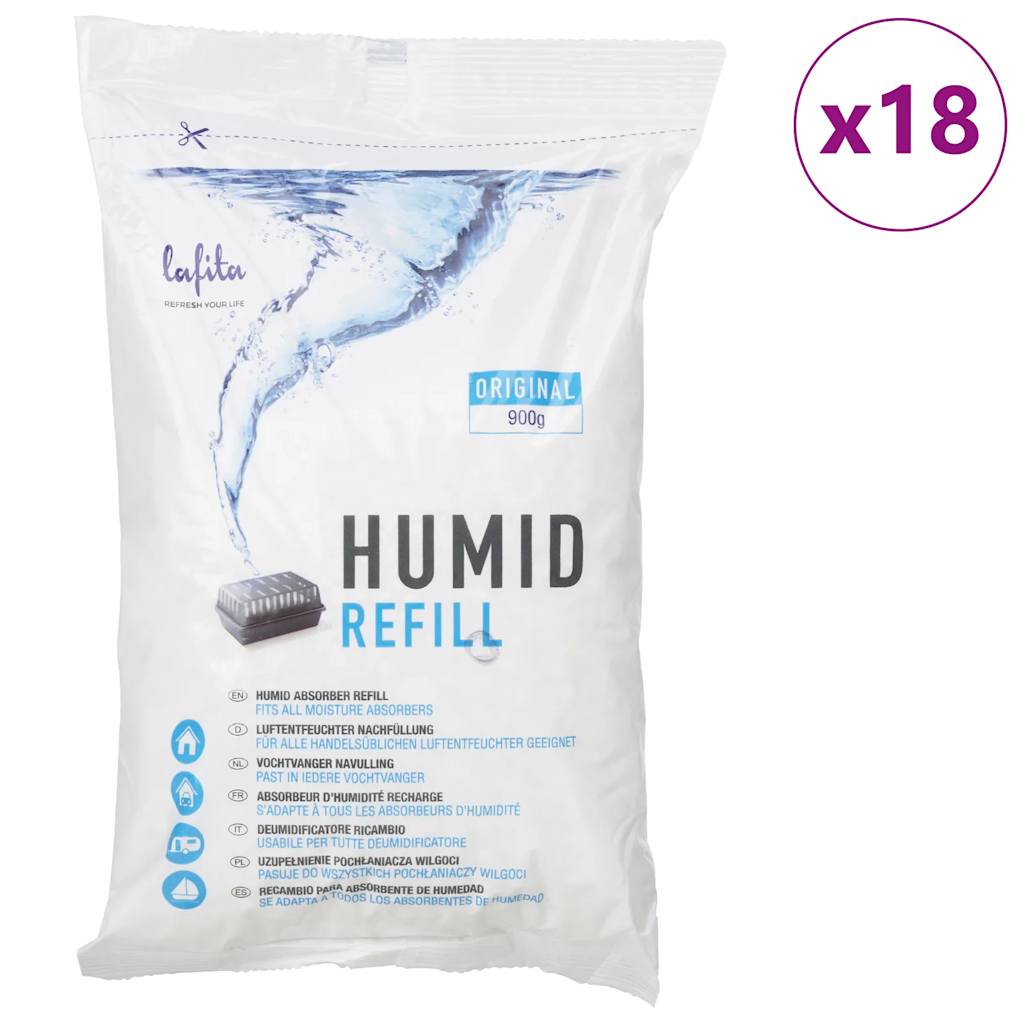 Recharges Vidaxx pour déshumidificateur 18 pcs 900 g