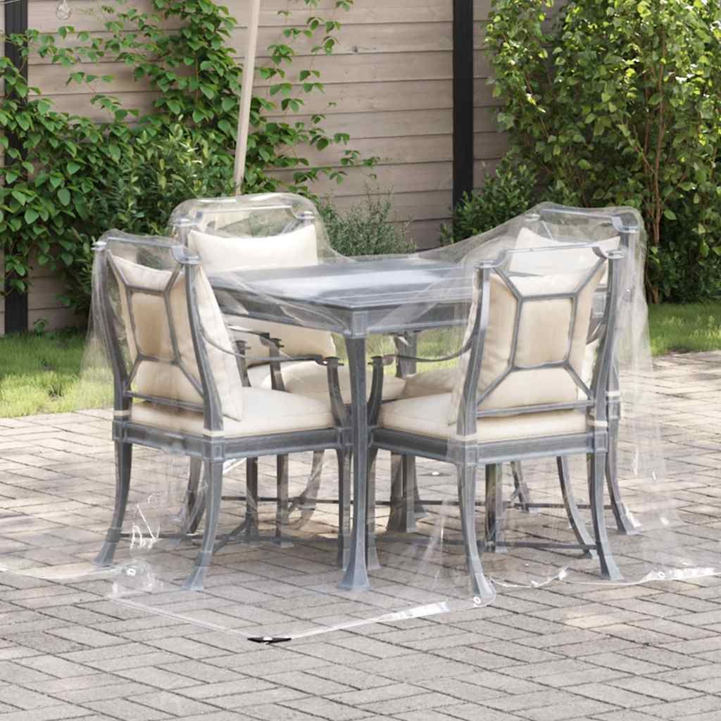 VidaXL bâche transparente avec œillets 2x2 m PVC