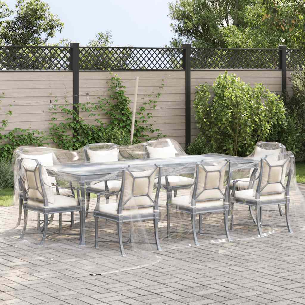 VidaXL bâche transparente avec œillets 4x4 m PVC