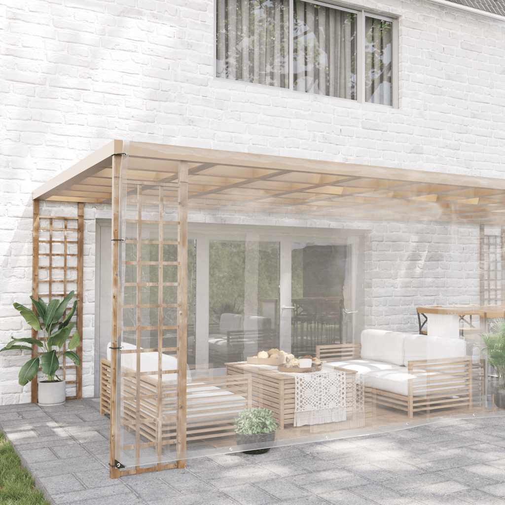 VidaXL bâche transparente avec œillets 5x10 m PVC