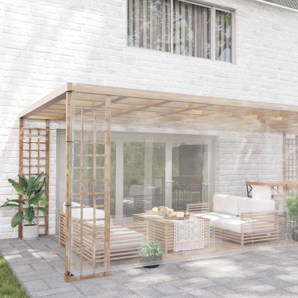 VidaXL bâche transparente avec œillets 6x8 m PVC