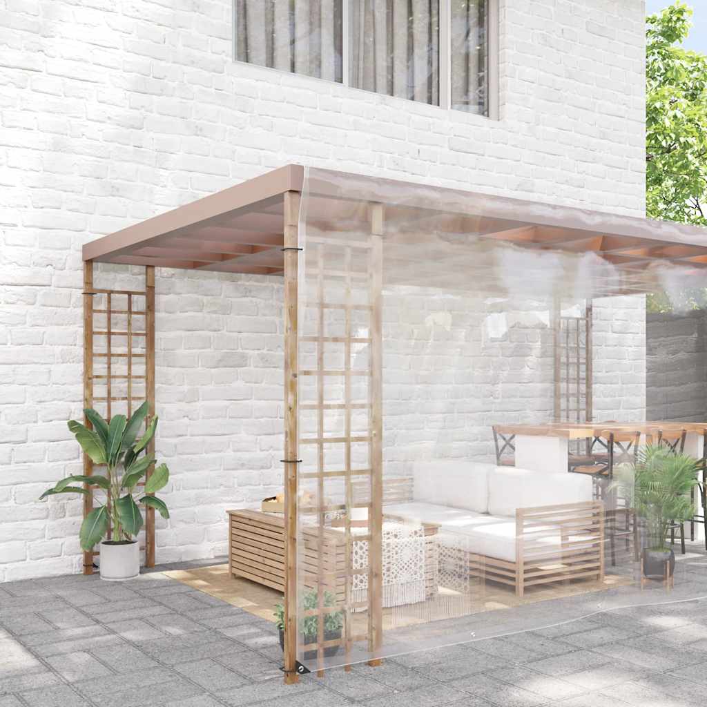 VidaXL bâche transparente avec œillets 8x8 m PVC