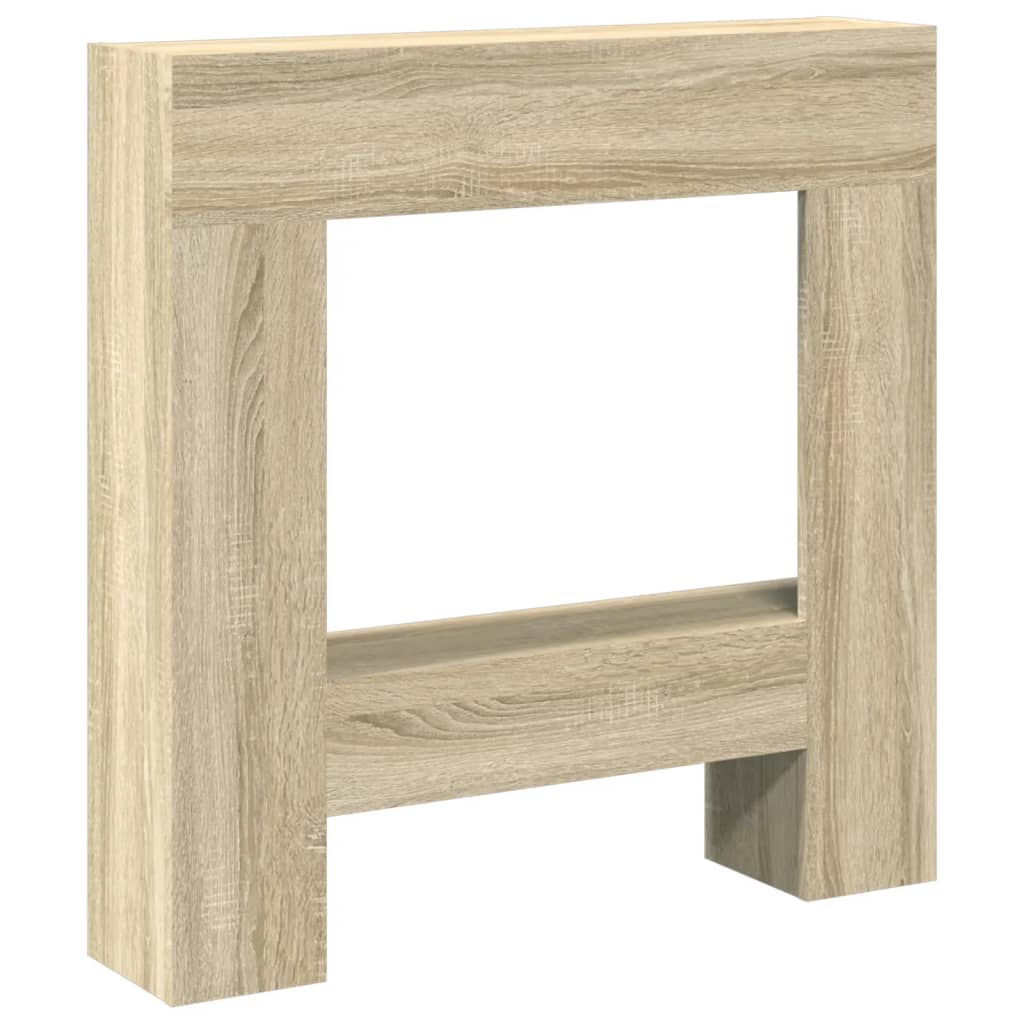 Habillage de cheminée Vidaxx 81x18x82 cm en dérivé du bois couleur chêne sonoma
