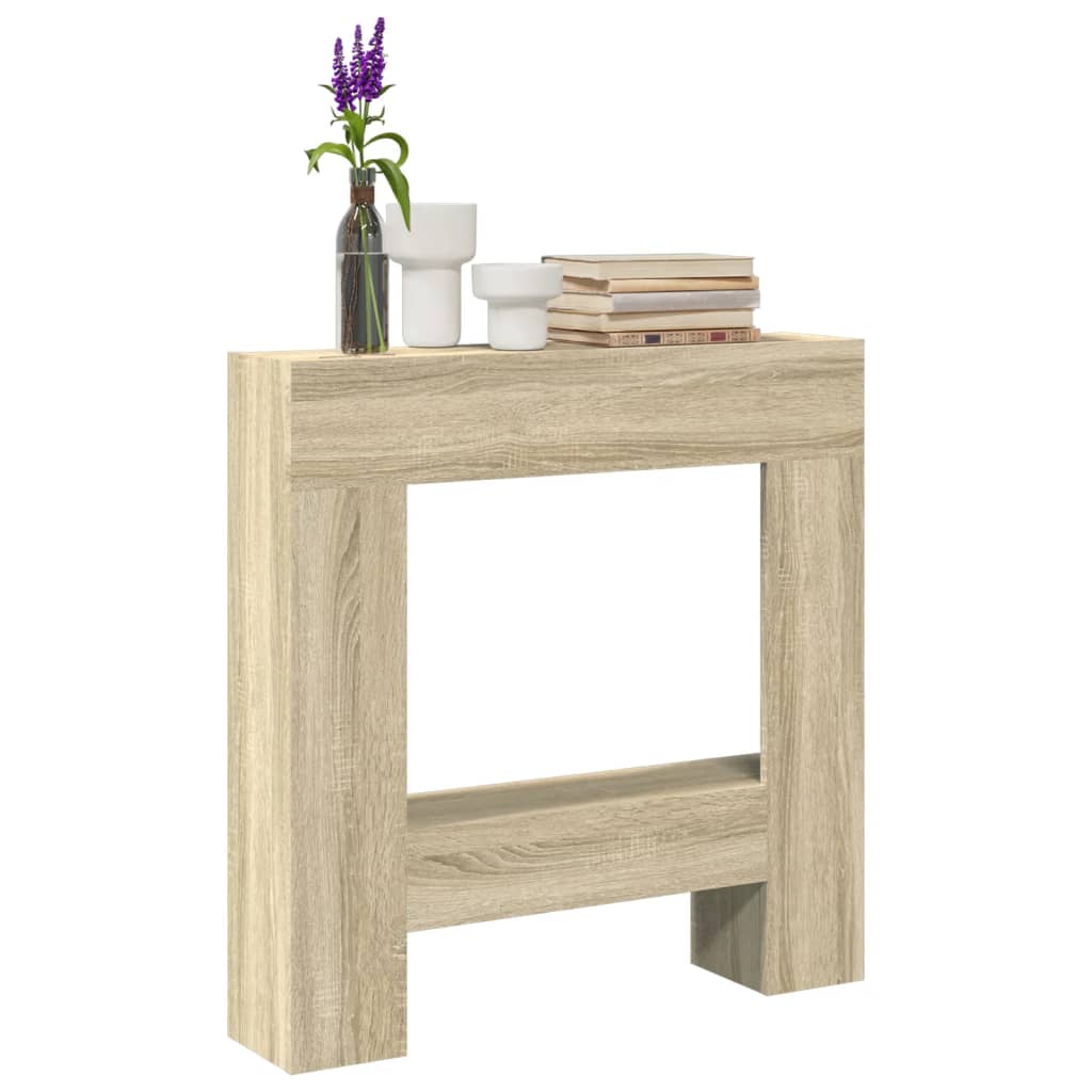 Habillage de cheminée Vidaxx 81x18x82 cm en dérivé du bois couleur chêne sonoma