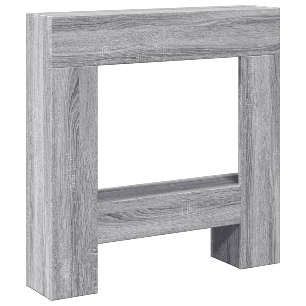 Vidaxx contour de cheminée 81x18x82 cm bois d'ingénierie couleur chêne sonoma gris
