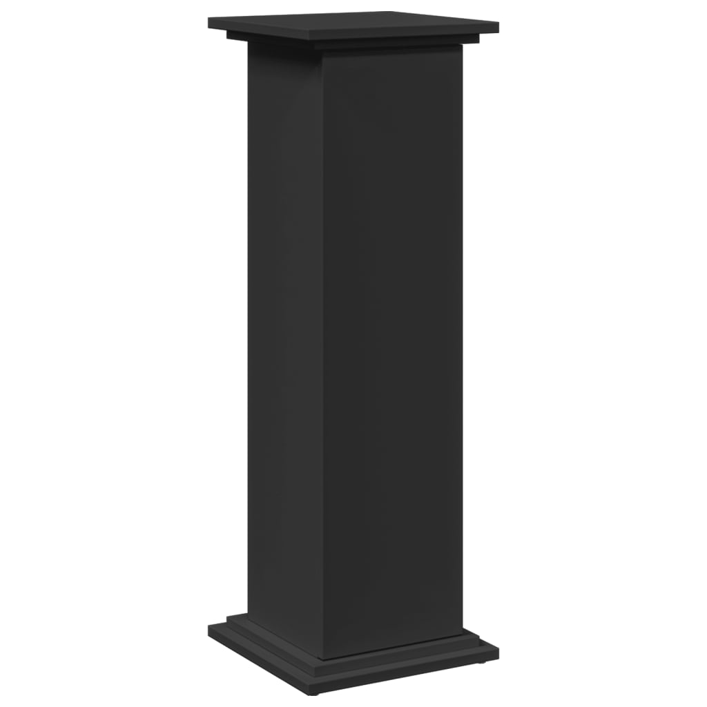 VidaXL Piédestal avec espace de rangement 31x30x90 cm bois fini noir