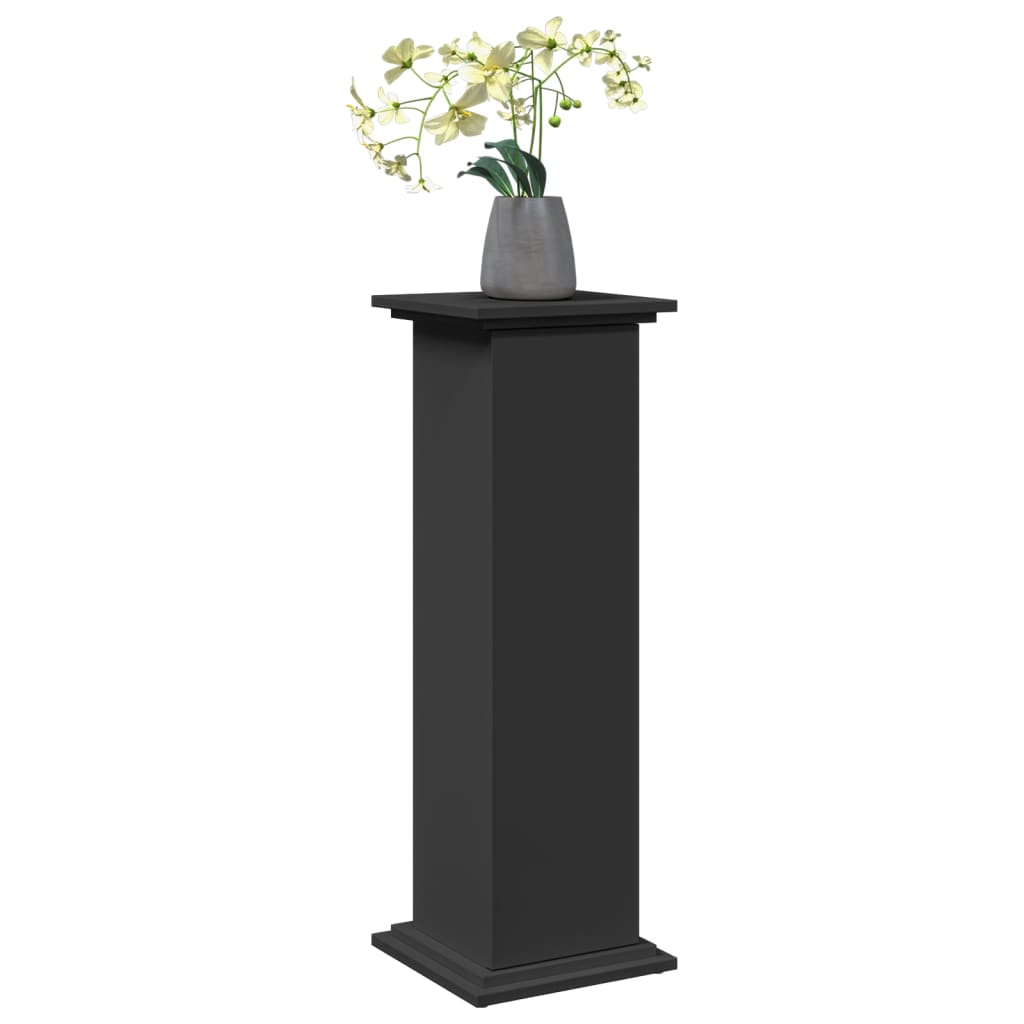 VidaXL Piédestal avec espace de rangement 31x30x90 cm bois fini noir