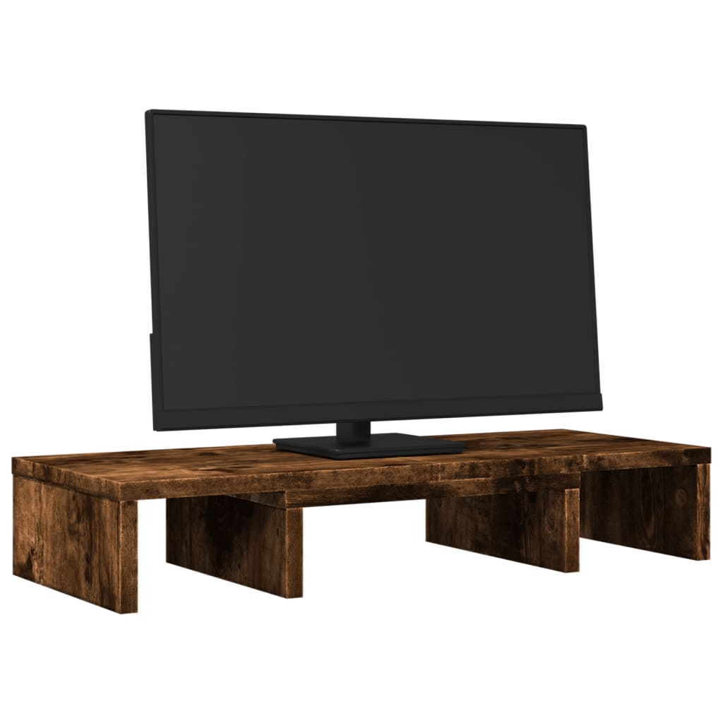 Vidaxx support pour moniteur réglable 60x24x10,5 cm bois chêne fumé
