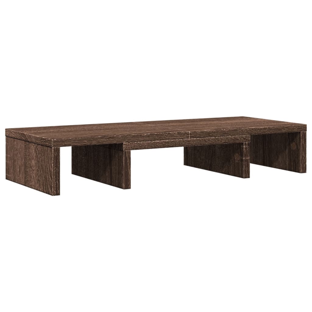 Vidaxx support de moniteur réglable 60x24x10,5 cm bois chêne brun
