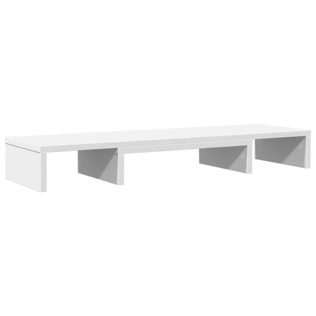 Vidaxx support de moniteur réglable 80x24x10,5 cm bois fini blanc