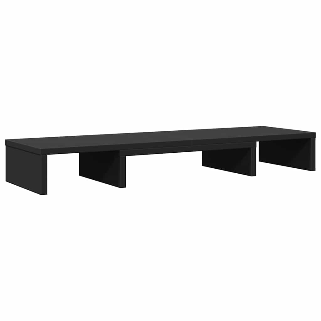 VidaXL Support pour moniteur réglable 80x24x10,5 cm bois traité noir