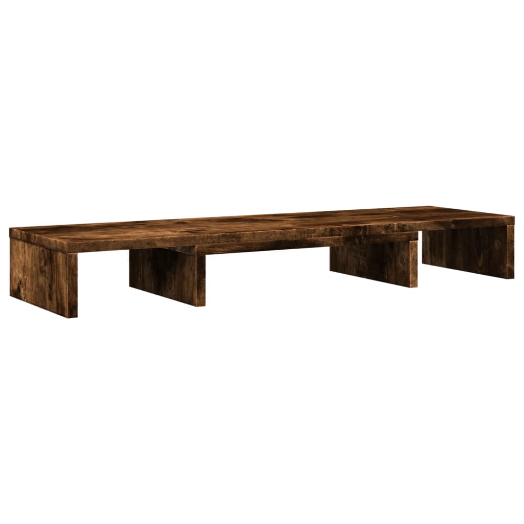 Vidaxx support pour moniteur réglable 80x24x10,5 cm bois chêne fumé