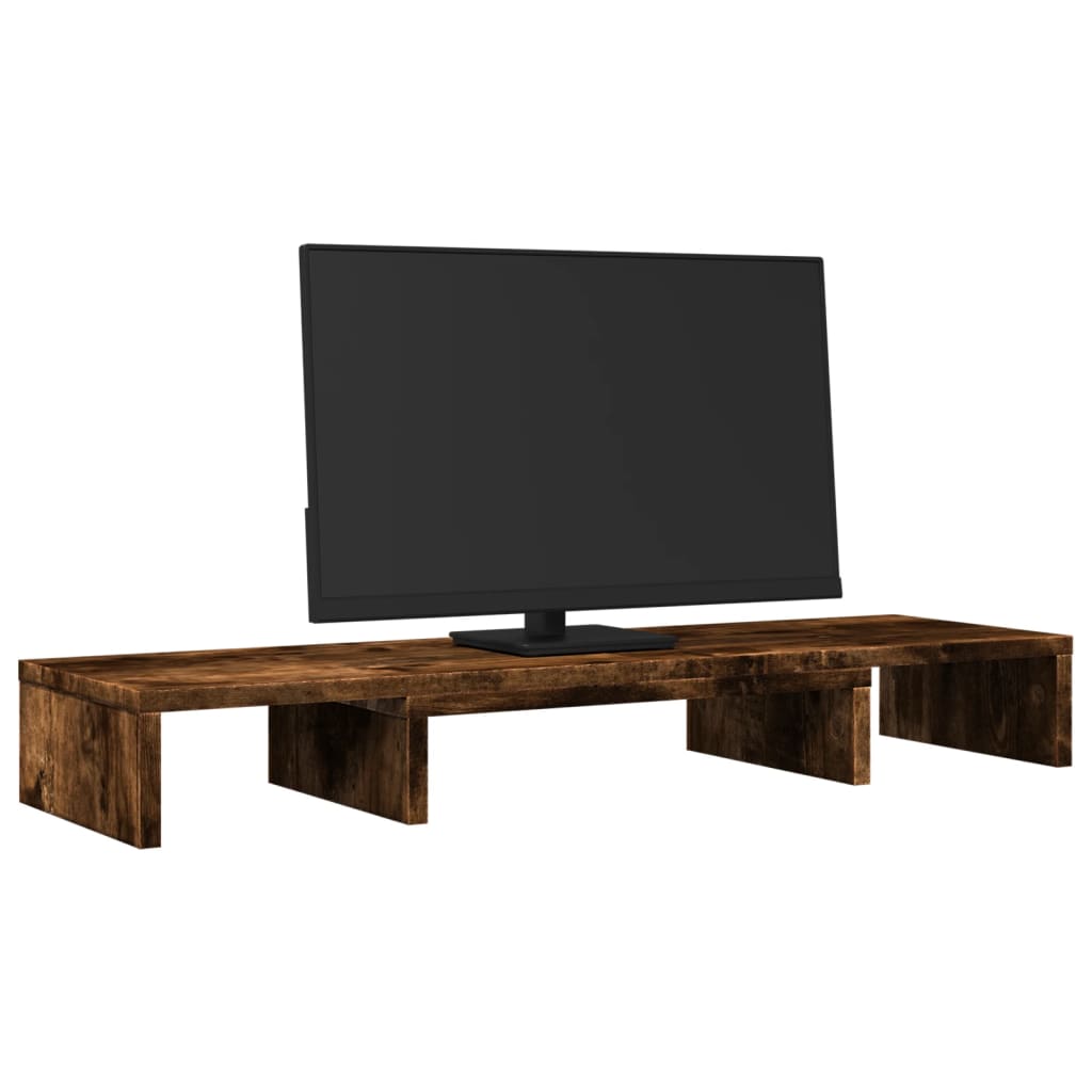 Vidaxx support pour moniteur réglable 80x24x10,5 cm bois chêne fumé