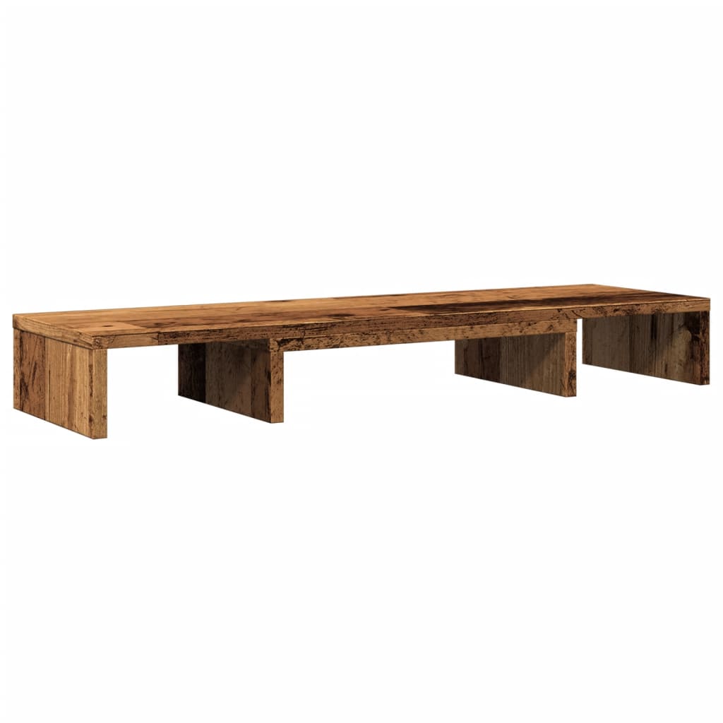 VidaXL Support pour moniteur réglable 80x24x10,5 cm bois, couleur bois ancien