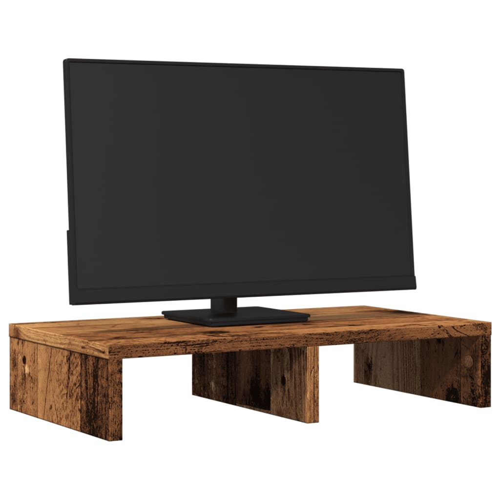 Vidaxxl support pour moniteur 50x27x10 cm bois traité, couleur bois ancien