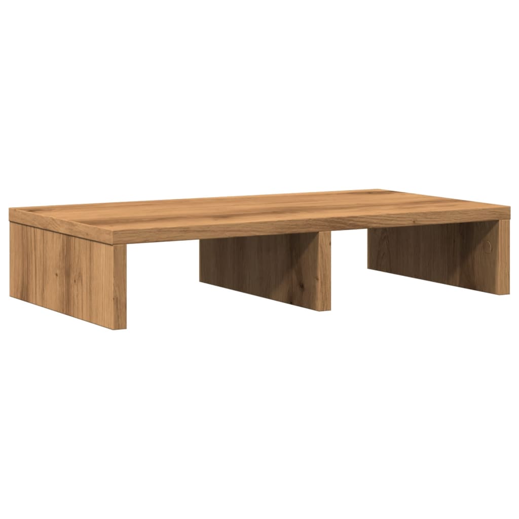 Support pour écran Vidaxx 50x27x10 cm en bois ouvré, coloris chêne artisanal