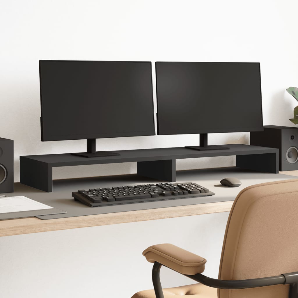 Vidaxx support pour moniteur 100x27x10 cm bois traité noir