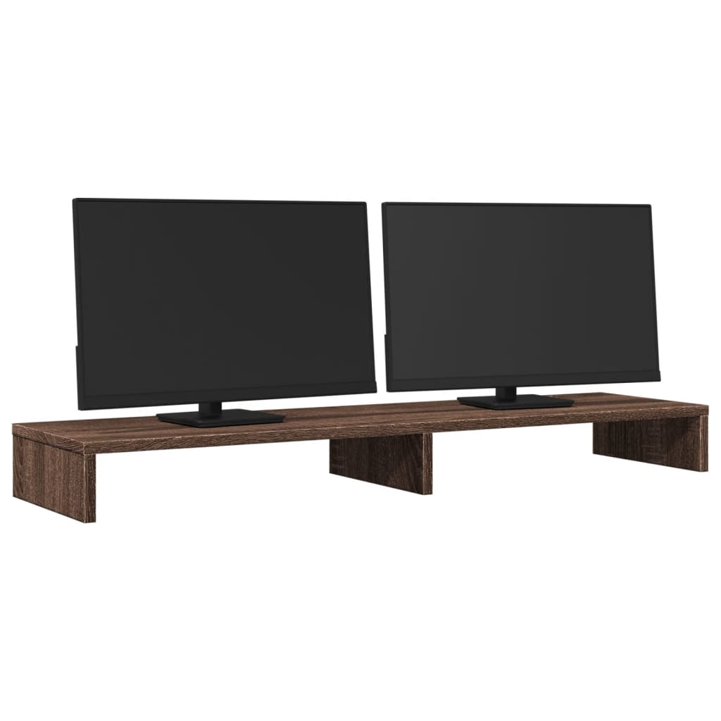 Vidaxxl support pour écran 100x27x10 cm bois d'ingénierie chêne brun