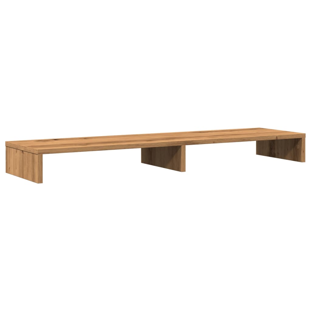 VidaXL Support pour moniteur 100x27x10 cm bois travaillé, chêne artisanal