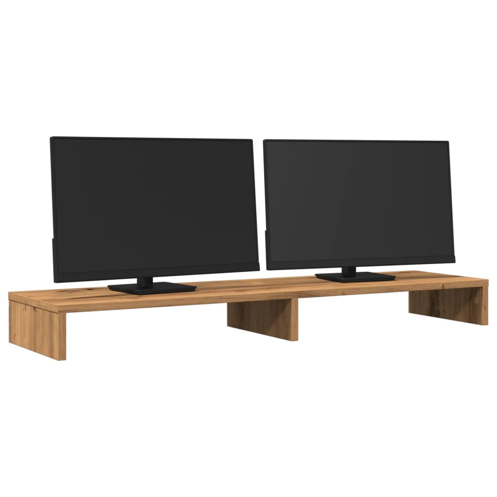 VidaXL Support pour moniteur 100x27x10 cm bois travaillé, chêne artisanal
