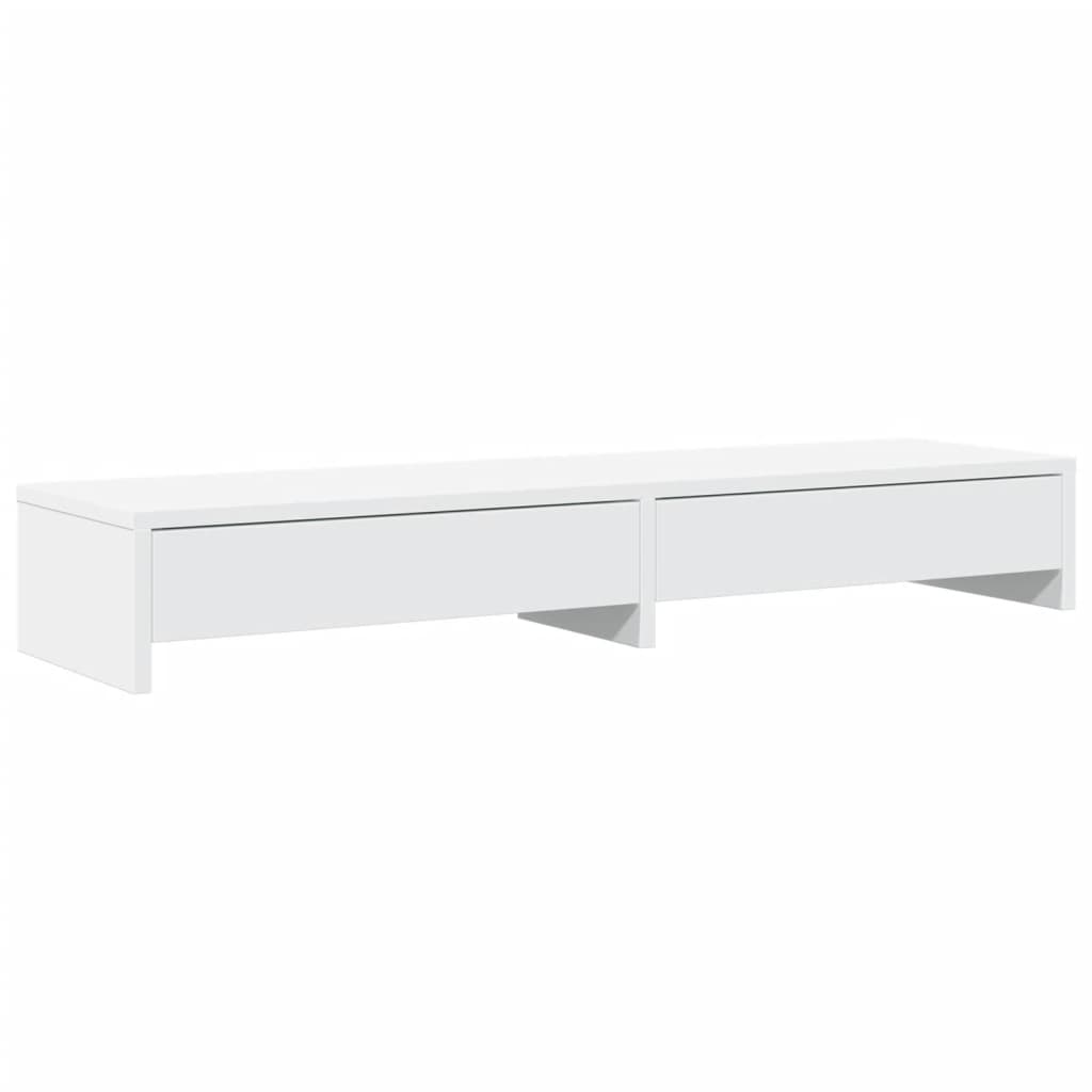 Vidaxxl support pour écran avec tiroirs 100x27x15 cm bois d'ingénierie blanc