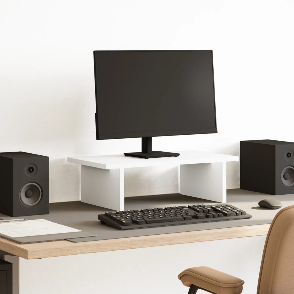 Vidaxx support pour moniteur 50x27x15 cm bois d'ingénierie blanc