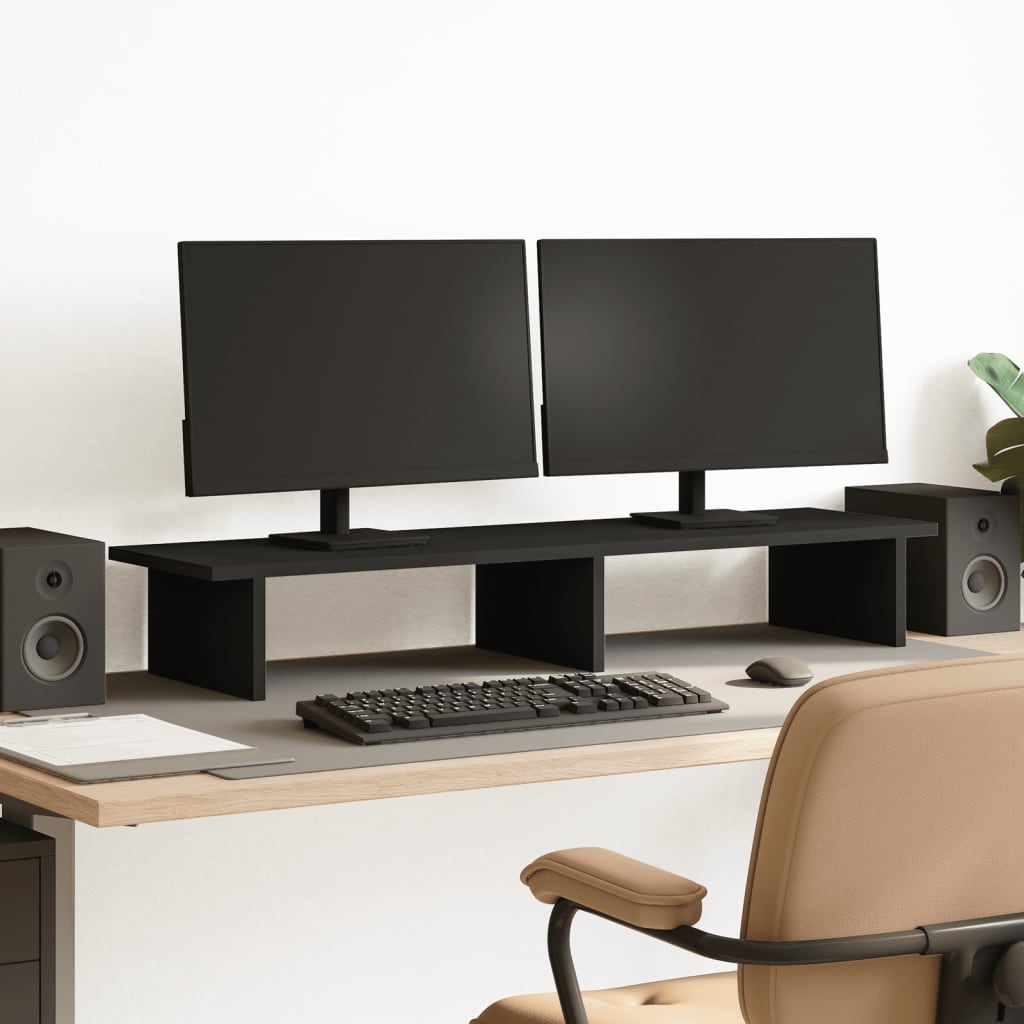 Vidaxx support pour moniteur 100x27x15 cm bois traité noir