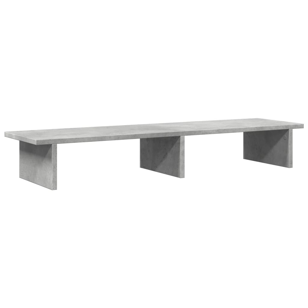 Vidaxxl support pour écran 100x27x15 cm bois d'ingénierie béton gris